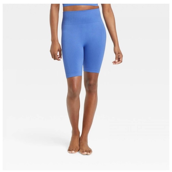 All In Motion womens bright blue 6" inseam move free biking‎ athletic shorts XS - Picture 1 of 5